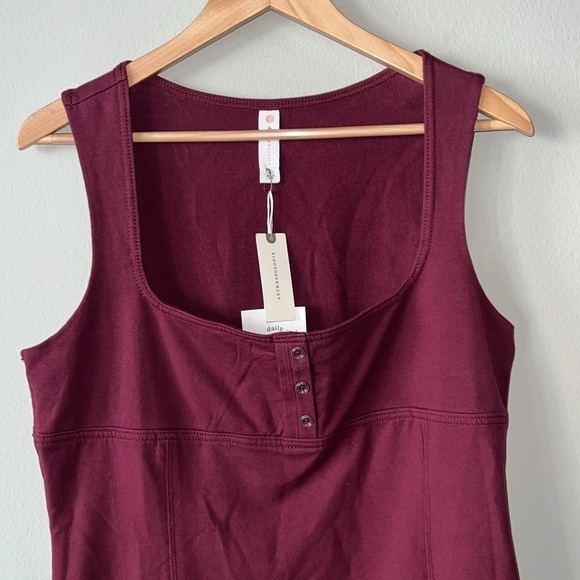 Daily Practice by Anthropologie Sleeveless Square-Neck Mini Dress Size Large NWT - Picture 3 of 9